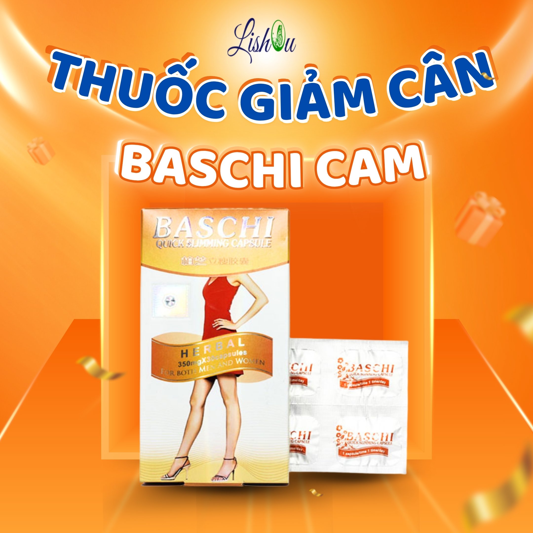 Nhà thuốc giảm cân: Thuốc giảm cân Baschi Cam hấp dẫn cho vóc dáng thon gọn